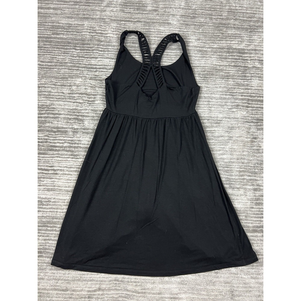 Cynthia Rowley Dress Womens Medium Black Sleeveless Rayon Blend Knee Length - Picture 7 of 11